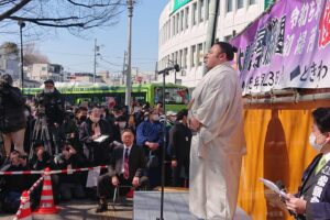 貴景勝関の優勝報告会