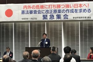 憲法審査会に改正原案の作成を求める緊急集会が開催