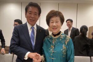 台湾の呂秀蓮元副総統と対談の後、日台商務促進会総会と東アジア平和フォーム