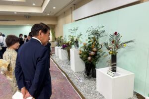 板橋区民文化祭のいけばな展とお茶会