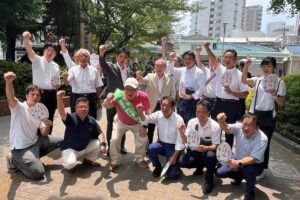 常盤台北口で武見敬三候補の街頭演説