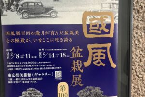 国風盆栽展に天皇皇后両陛下と愛子内親王殿下が行幸啓にお出ましいただきました